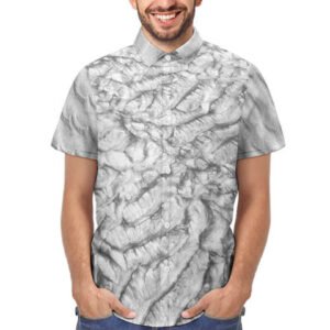 Casual Single-Breasted Printed Short Sleeve Shirt