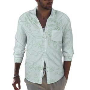 Mens Full Sleeve Turn-Down Collar Printed Shirt