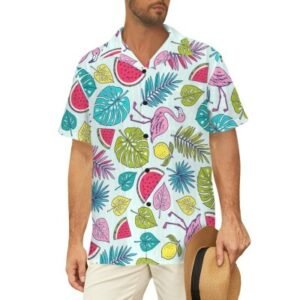 Breathable Hawaiian Print Short Sleeve Shirt for Men