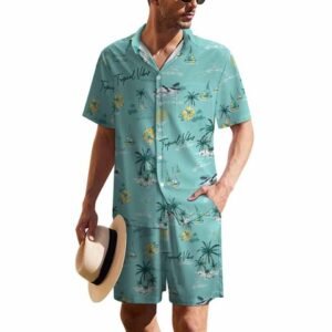 Mens Casual All-Over-Print Shirt with Pocket