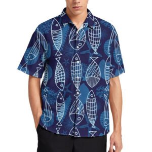 Mens Cotton Short Sleeve Shirt with Pocket