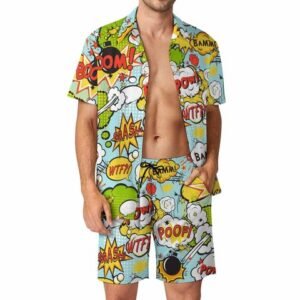 Mens Breathable All-Over-Print Casual Shirt