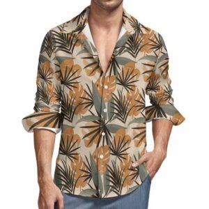 Mens Full Sleeve Spandex/Polyester Printed Shirt