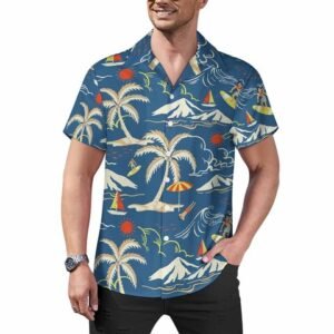 Mens Short Sleeve Anti-Shrink Printed Shirt