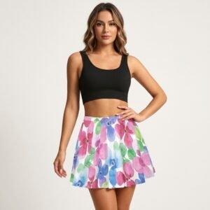 Personalized Custom Plus Size Pleated Skater Skirt