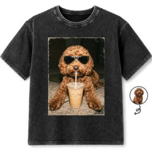 Personalized Pet Portrait 180g Cotton T-Shirt