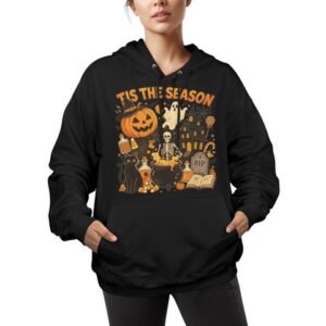 USA Stock Halloween Printed Womens Fleece Hoodie