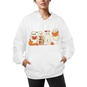 USA Stock Halloween Printed Womens Fleece Hoodie